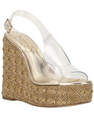 Jessica Simpson Kaliese Platform Peep Toe Sandals - Natural