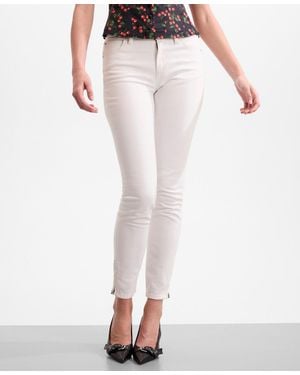 Guess Marilyn Anniversary Mid-rise Zipper Skinny Jeans - White