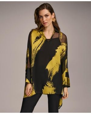 Donna Karan Donna Karan Metallic Print Tunic - Multicolor