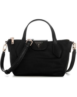 Guess Hayley Crossbody Mini Nylon Tote - Black