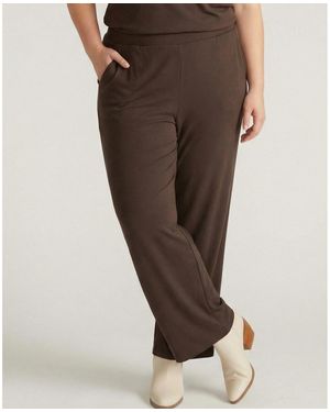 UNIVERSAL STANDARD Plus Size Travelknit Relaxed Pants - Brown