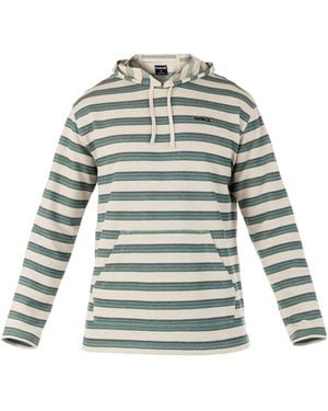 Hurley Striped Modern Surf Poncho Hoodie - Gray