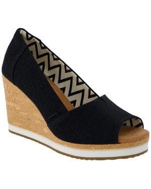 TOMS Essential Slip-on Wedge Sandals - Blue