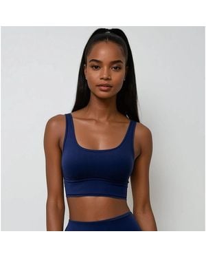 Calypsa Longline Swim Bra - Blue