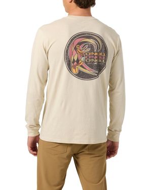 O'neill Sportswear Circle Surfer Long Sleeve T-shirt - Natural