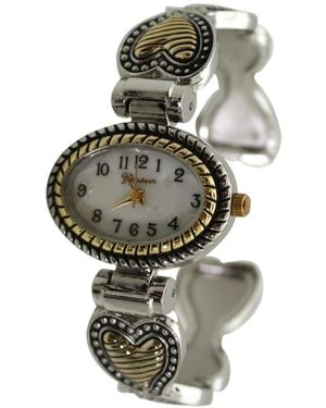 Olivia Pratt Heart Details Bangle Watch - White