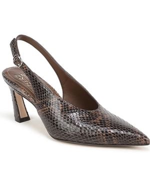 27 EDIT Naturalizer Elaine Slingback Pointed-toe Snake Pumps - Brown