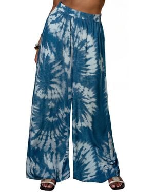 CUPSHE Gentle Tie Dye Flow Resort Pants - Blue
