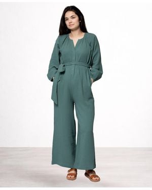 Nom Maternity Maternity Alma Nursing Jumpsuit - Green