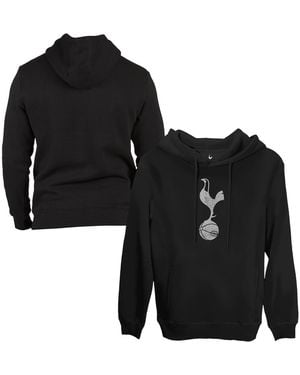 1863fc Tottenham Hotspur Monochrome Badge Fleece Pullover Hoodie - Black