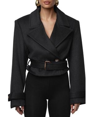 JLUXLABEL Sharp Presence Crop Jacket - Black