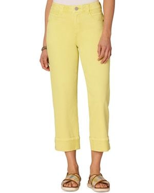 Democracy Petite High-rise Cropped Cuffed Jeans - Yellow