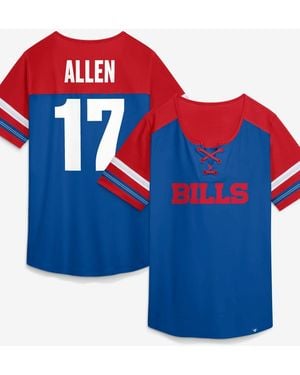 Fanatics Josh Allenâ Buffalo Bills Curl Route Athena Lace-up Name Number Shirt - Blue