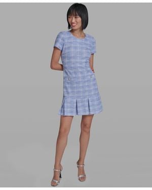 KARL LAGERFELD Short-sleeve Short Dress - Blue