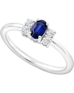 Macy's Lab-grown Blue Sapphire (1/3 Ct. T.w. - White