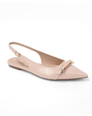 BERNESS Chantal Pointed Toe Slingback Flats - Pink