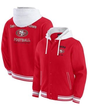 Fanatics Darius Rucker Collection By San Francisco 49ers Full-snap Hoodie Jacket - Red