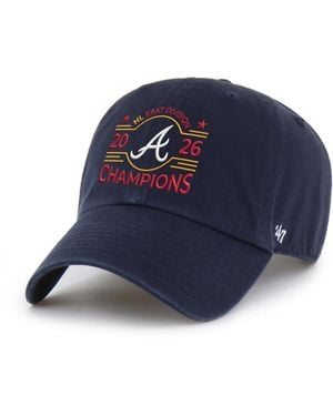 '47 Atlanta Braves 2026 Nl East Division Champions Clean Up Adjustable Hat - Blue