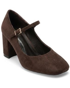 Prologue Shoes Nicho Block Heel Mary Jane Pump - Brown