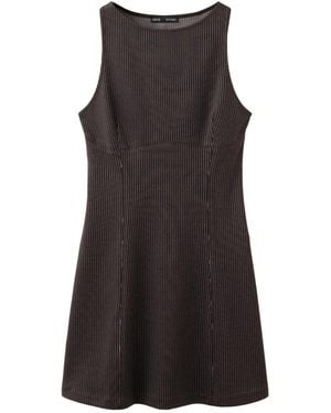 Mango Striped Mini Dress - Black