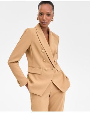 INC International Concepts Double Breasted Blazer Xs 3x Exclusively At Macys - Natural