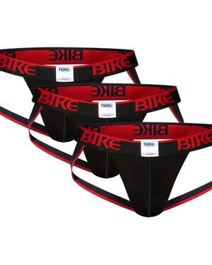Bike Athletic 3-pack Stretch Cotton Jockstrap - Red