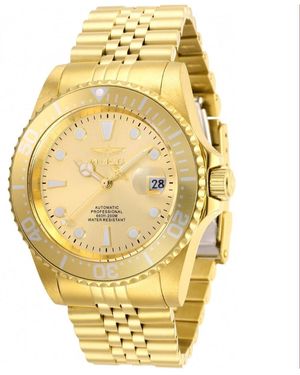 INVICTA WATCH 30096 Pro Diver Automatic 3 Hand Champagne Dial Watch - Metallic