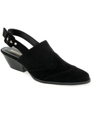 Kensie Ethan Western Mule - Black