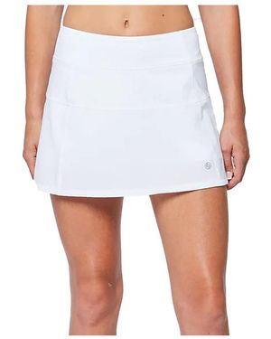 Lija Deuce 13.5 Inch Tennis Skirt - White