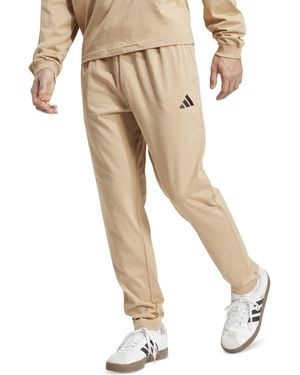 adidas Essentials Small Logo Single Jersey Pants - Natural