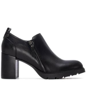 Xti Zipper Block Heel Pumps By - Black