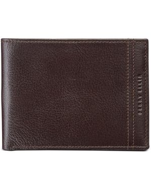 Perry Ellis Rfid Leather Wallet - Brown