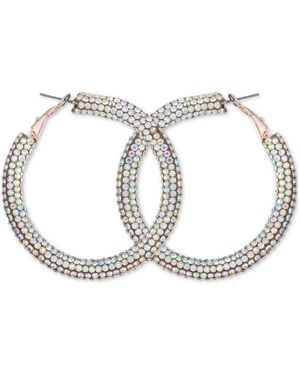 Guess Pressed Stone Sparkle 2" Hoop - Multicolor