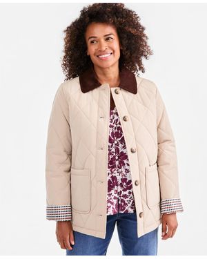 Style & Co. Quilted-barn Jacket - Natural