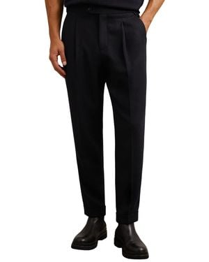 Reiss Flush Pleated Tailored-fit Pants - Black