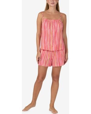 Sanctuary Sleeveless Camisole Top And Boxer Shorts - Red
