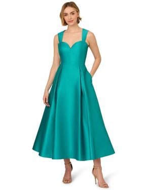 Adrianna Papell Sweetheart-neck Mikado Gown - Blue