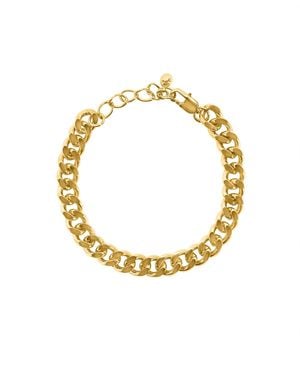 OMA THE LABEL Chunky Cuban Link 18k Gold Plated Brass 13mm Bracelet - Metallic