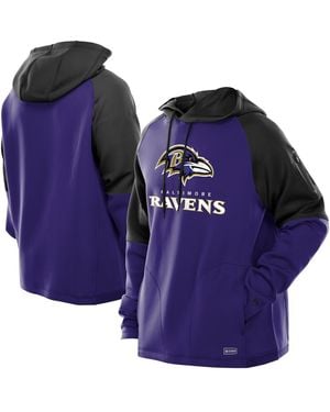 KTZ Baltimore Ravens Combine Authentic Color Block Raglan Pullover Hoodie - Blue