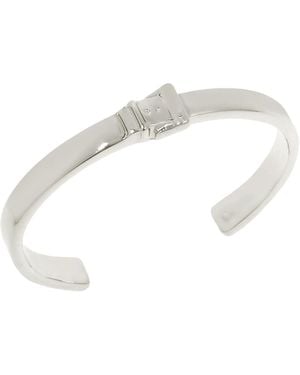 Steve Madden Belt Buckle Cuff Bracelet - White
