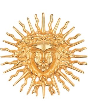 Bespoke Fashion Shining Sun Brooch - Metallic