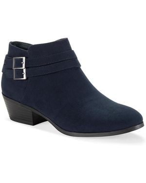 Style & Co. Willaa Belt Block Heel Booties - Blue