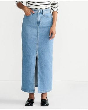 Lands' End Soft Denim Maxi Skirt - Blue