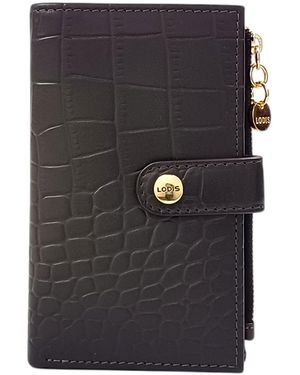Lodis Vintage Burnished North South French Wallet - Black