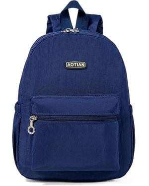 Wosofe Mini Lightweight 11.8 Inch Backpack Durable Travel Hiking And Girls Small Daypack - Blue