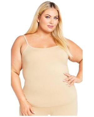 Avenue Plus Size Essential Cotton Knit Cami - Natural