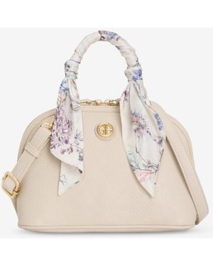 Giani Bernini Scarf Handle Dome Satchel - Natural