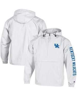 Champion Kentucky Wildcats Cloud Packable Half-zip Hooded Jacket - Blue