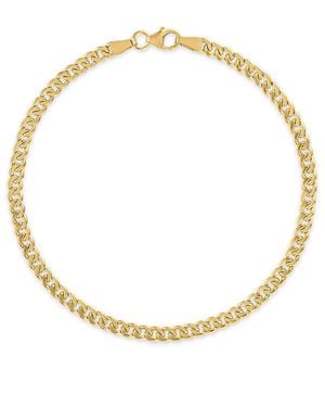 Macy's Double-sided Cuban Chain 7.5" Bracelet - Metallic