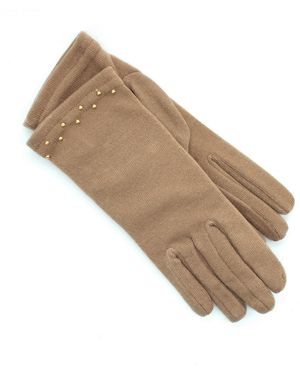 Portolano Round Stud Gloves - Natural